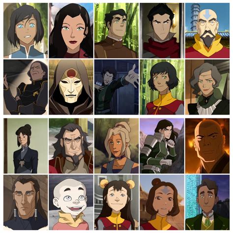 avatar korra characters|legend of korra characters ages.